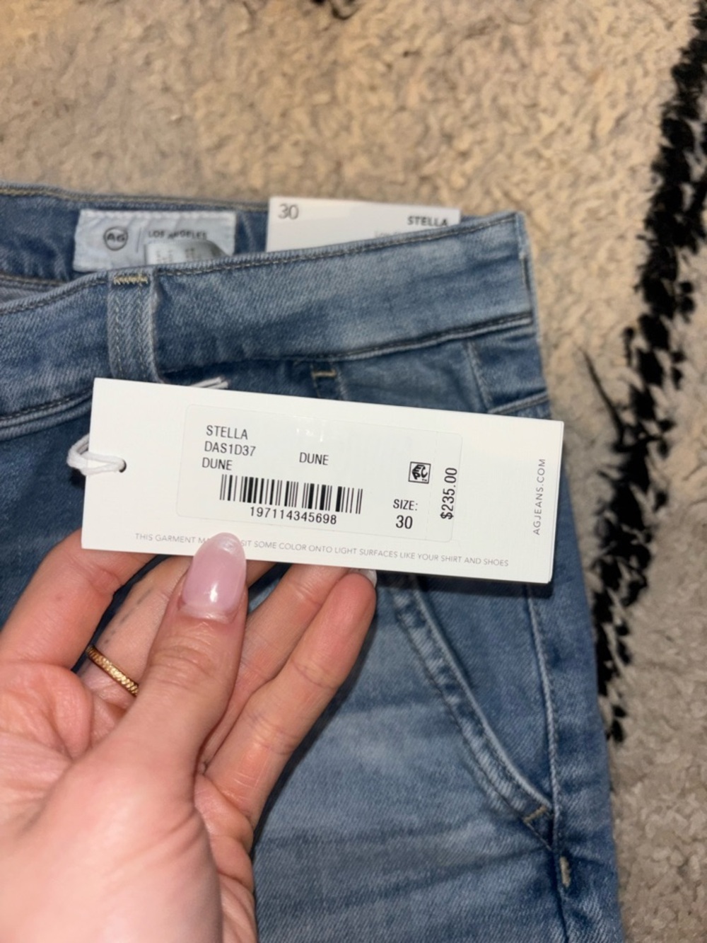 NWT Stella Medium Light Blue Wide-Leg High-Rise Jeans - Picture 5 of 6